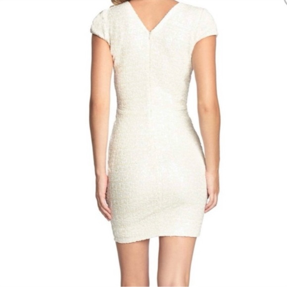 Cream and White Sequined Zoe Dress - Picture 2 of 15